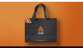 Бумажный пакет с логотипом — Енисей Автодор